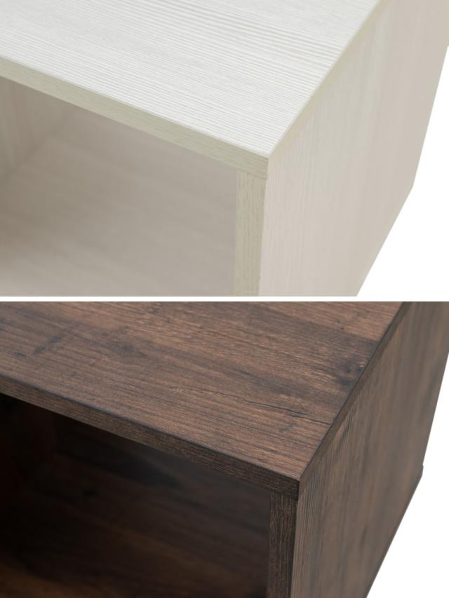 ユニットボックス 引出しタイプ 39×39cm 積み重ね （ 収納ボックス 組み合わせ A4対応 棚 ラック BOX 引出し シェルフ 収納 多目的ラック 2杯 ホワイトウォッシュ ブラウン ）_7