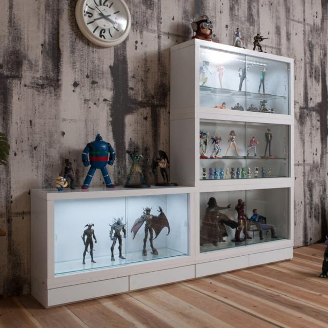 コレクションボード 引出しタイプ 幅90cm 艶有り仕上げ 完成品 （ recta コレクションラック 収納 棚 引出し 艶あり 組み合わせ ハイグロス仕上げ 小物収納 ホワイト 奥行スリム 薄型 ）_11