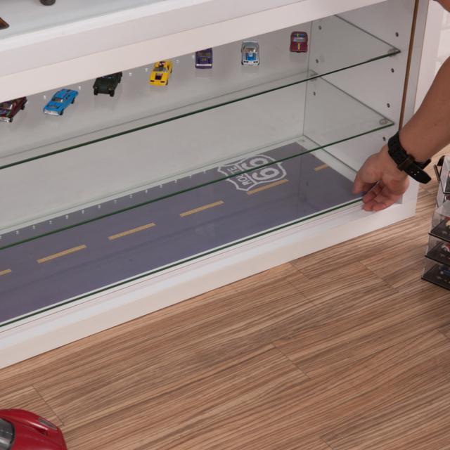 コレクションボード オープンタイプ LEDライト付き 幅90cm 艶有り仕上げ （ recta コレクションラック ディスプレイ 照明 収納 棚 引出し 艶あり 組み合わせ ガラス天板 ハイグロス仕上げ 引き戸 ホワイト 奥行スリム 薄型 ）