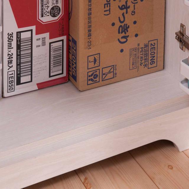 キッチンストッカー 幅60cm 高耐荷重 大容量 ホワイト木目 （ Late ラテ ストッカー 収納 可動棚 間仕切り 耐荷重50kg 食器棚 ラック 棚 背面化粧 リビング ホワイト 白 ）_11