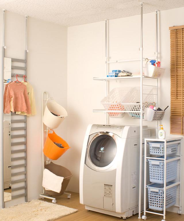 突っ張り式ランドリーラック Steach(スティーチ)棚板3枚タイプ | 家具