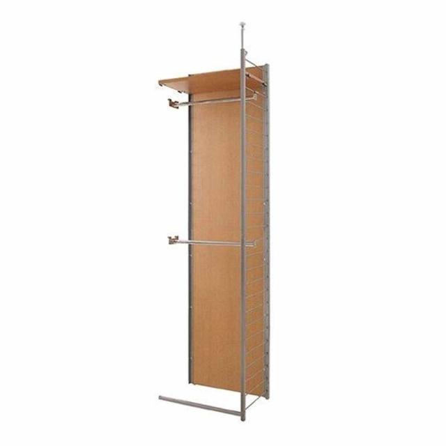突っ張り 間仕切りワードローブ 連結用 幅58cm 背板付き 日本製 （ 突っ張り収納 ハンガーラック ワードローブ 収納 ハンガー 突っ張り式 突っぱり ツッパリ 洋服 洋服掛け ウォークインクローゼット 間仕切り 連結 ）_12