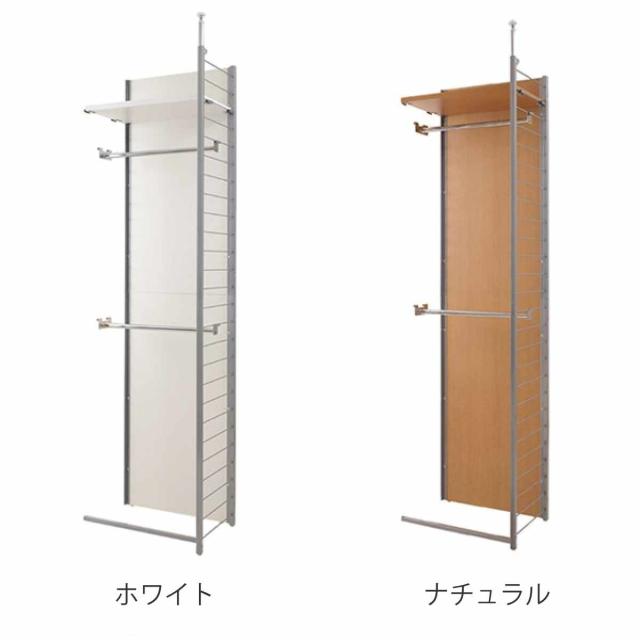 突っ張り 間仕切りワードローブ 連結用 幅58cm 背板付き 日本製 （ 突っ張り収納 ハンガーラック ワードローブ 収納 ハンガー 突っ張り式 突っぱり ツッパリ 洋服 洋服掛け ウォークインクローゼット 間仕切り 連結 ）_2