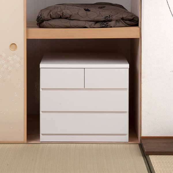 押入れ収納 タンス 幅75cm 3段 奥行65cm キャスター付 日本製 （ 木製 押入れ クローゼット 収納 クローゼット収納 完成品 組立不要 すぐ使える 国産 たんす キャスター 整理棚 衣替え 衣類収納 引き出し ）