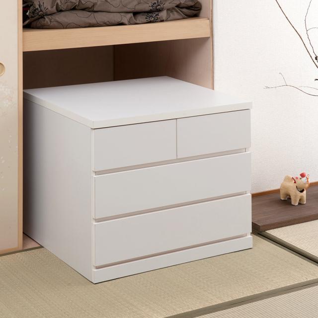 押入れ収納 タンス 幅75cm 3段 奥行65cm キャスター付 日本製 （ 木製 押入れ クローゼット 収納 クローゼット収納 完成品 組立不要 すぐ使える 国産 たんす キャスター 整理棚 衣替え 衣類収納 引き出し ）