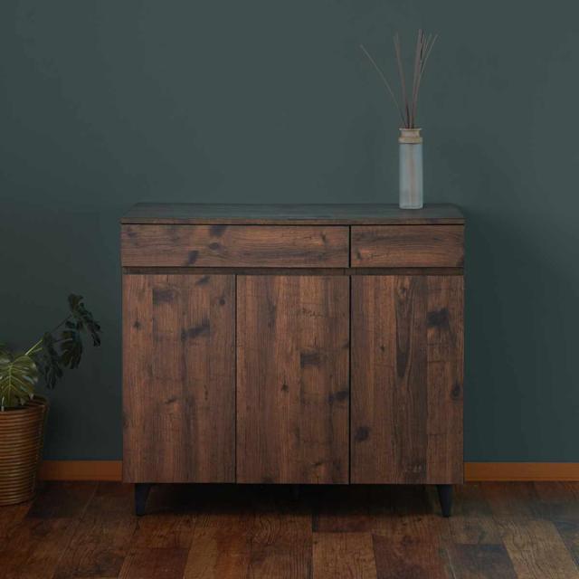 キャビネット 幅90cm リビングボード ヴィンテージ調 Arizona