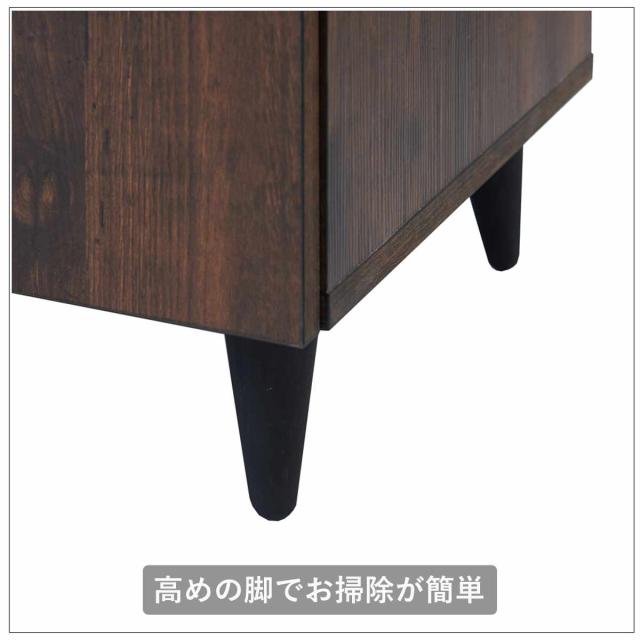 超人気✨！キャビネット サイドボード 食器棚リビングボード タンス　BROWN 薄型リビングボード 幅79 奥行30 扉引出しタイプ サイドボード
