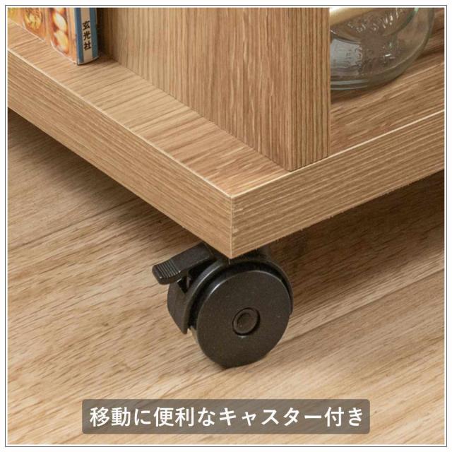両バタ　キッチンカウンター　バタフライワゴン木製キッチンワゴン 折りたたみ式 キッチンワゴン 幅89.5cm 天板 折りたたみ 両バタ 日本製 完成品