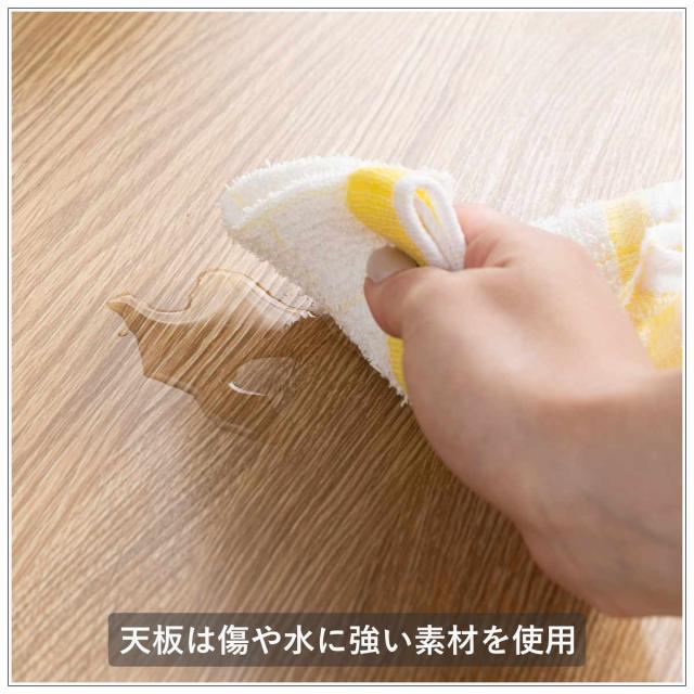 キッチンワゴン 幅89.5cm 天板 折りたたみ 両バタ 日本製 完成品 （ 木目調 90cm キッチンカウンター キャスター付き 作業台 可動棚 カウンターテーブル 引き出し 天板付き キッチン収納 バタフライワゴン ）_9