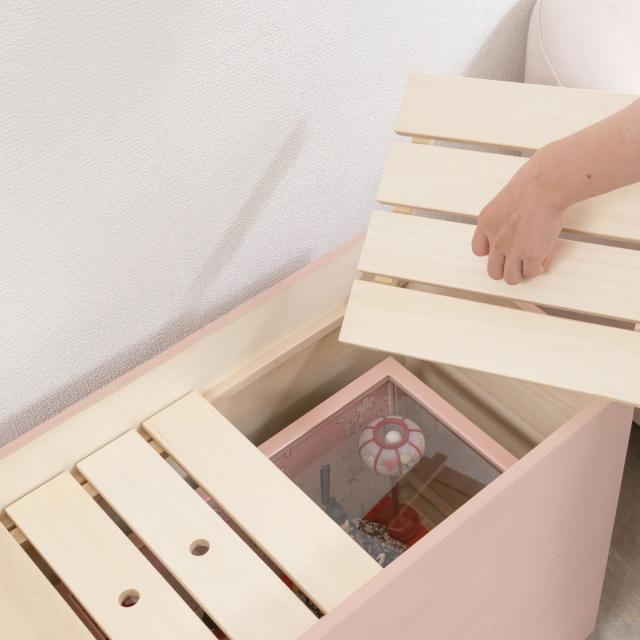 桐収納 雛人形ケース 幅35.5cm 1段 高さ60.5cm キャスター付き すのこ