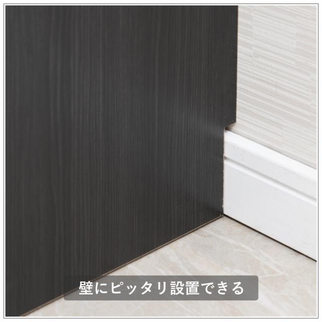 カウンター下収納 幅118cm キャビネット 日本製 完成品 ガラス窓 （ 棚 ラック メタリック カウンター下 可動棚 ルーター収納 ディスプレイ 窓下 組み合わせ 収納 家具 薄型 奥行スリム マットブラック グレー ）_8