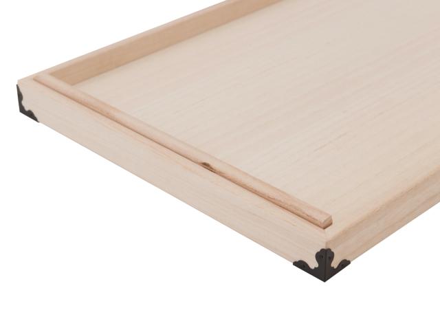 桐 衣装ケース 幅91cm 2段 高さ30cm 衣裳箱 隅金具付 天然木 完成品 （ 桐衣装箱 衣装箱 木製 桐箱 衣類収納 収納 桐箪笥 桐タンス 蓋つき フタ付き 二段 ケース ボックス 収納ケース ）_18