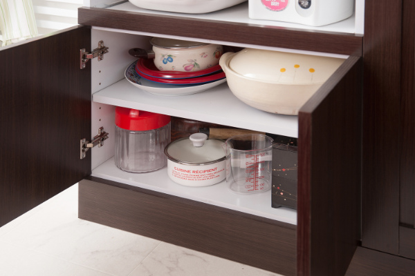 食器棚 幅90cm カップボード レンジ台 北欧風 Face （ キッチン