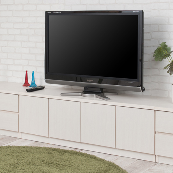 ローキャビネット リビングボード 木目調 幅139cm （ 完成品 国産 キャビネット ロータイプ テレビ台 TV台 ディスプレイ 収納 リビング収納 小物整理 シンプル 幅139 139センチ 139cm ナチュラル ホワイト ）