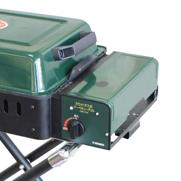 バーベキュー グリル カセットガス式 クイックリー2 （ アウトドア レジャー BBQ バーベキューグリル ガス式 折りたたみ バーべキューコンロ サイドテーブル付 テーブル付 電池式イグナイター フッ素樹脂加工 タイヤ付 ）