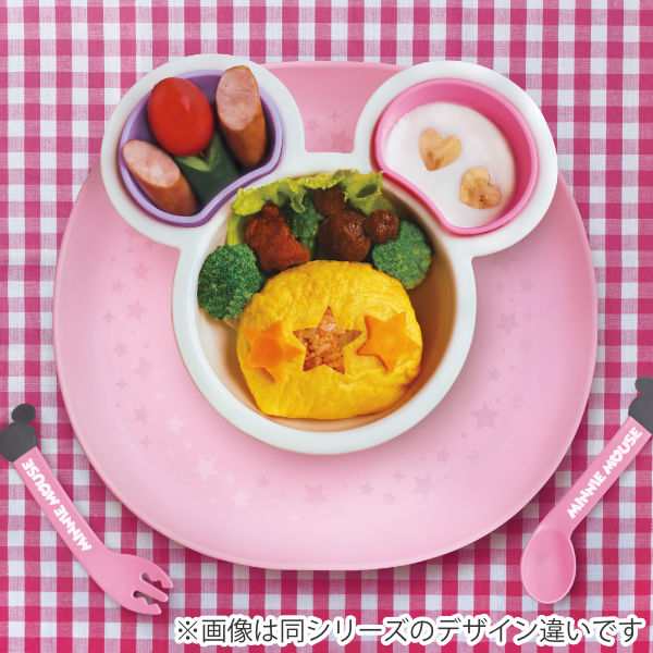 離乳食 食器 セット ミニーマウス ワンプレート プレート付 ピンク ベビー ディズニー 日本製 ベビー食器 スプーン フォーク 電子レンの通販はau Pay マーケット リビングート