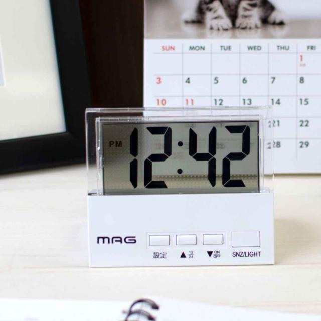 時計 MAG 目覚まし クリアタイム デジタル （ 目覚まし時計