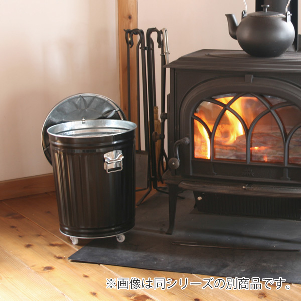灰入れバケツ 30L 二重底 灰入れ ふた付き 暖炉 ゴミ箱 obaketsu オバケツ （ バケツ 灰 薪入れ 灰取り フタ付き 灰バケツ ペレット 蓋付き 薪ストーブ だんろ 薪 収納 持ち手付き おしゃれ ブラック ）_3