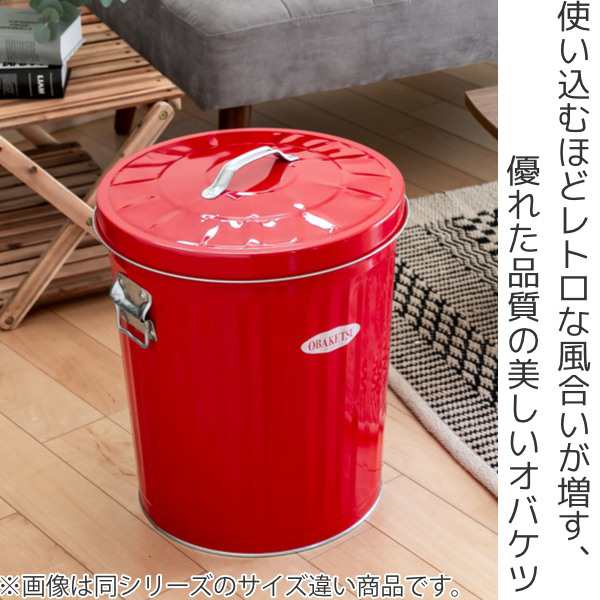 ゴミ箱 42L オバケツ OBAKETSU 屋外兼用 ごみ箱 トタン （ ふた付き 42 リットル ダストボックス 円柱 バケツ型 収納 収納ケース  収納ボ｜au PAY マーケット