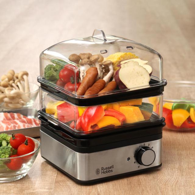Russell Hobbs 電動蒸し器 2段 ミニスチーマー （ ラッセル