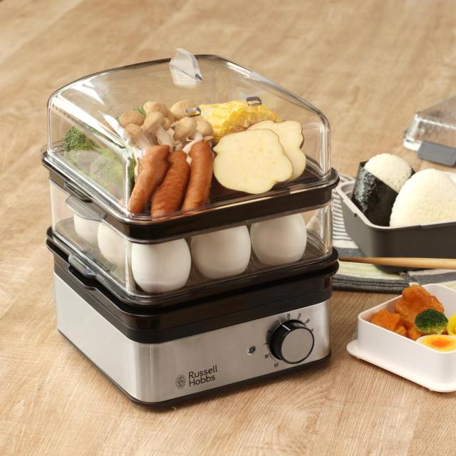 Russell Hobbs 電動蒸し器 2段 ミニスチーマー （ ラッセルホブス