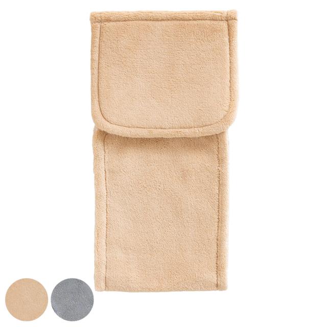 ペーパーホルダーカバー アラン ( トイレットペーパーカバー ペーパーホルダー 洗濯OK 予備 トイレタリー 取付簡単 洗える 無地 ベージュ グレー )