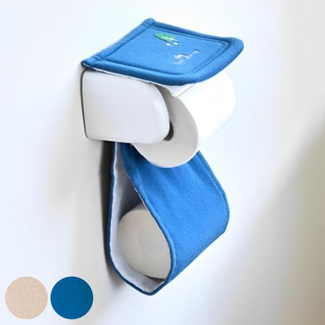 ペーパーホルダーカバー ナタルシーナリー （ トイレットペーパーカバー ペーパーホルダー 洗濯OK 予備 トイレタリー 取付簡単 洗える 北欧 ベージュ ネイビー ）