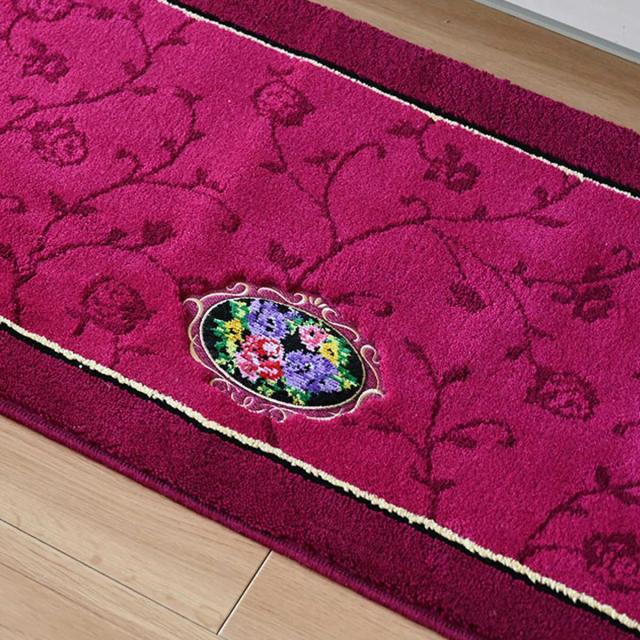 キッチンマット シェニールロゼ 45x240cm 日本製 洗濯可 （ 45cm 240cm 洗える すべり止め加工 高級感 ローズ 薔薇 キッチン マット 台所マット キッチンラグ おしゃれ ウィルトン織り マルチマット ）_4