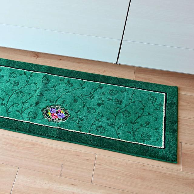 キッチンマット シェニールロゼ 45x240cm 日本製 洗濯可 （ 45cm 240cm 洗える すべり止め加工 高級感 ローズ 薔薇 キッチン マット 台所マット キッチンラグ おしゃれ ウィルトン織り マルチマット ）_8