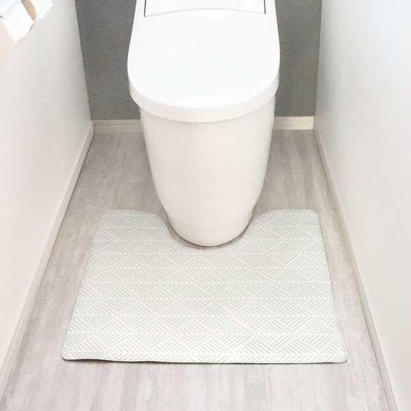 トイレマット 55×60cm 拭ける 抗菌 防臭 北欧風トイレマット 北欧 おしゃれ （ トイレ マット 撥水 水に強い 洗濯不要 お手入れ簡単  防｜au PAY マーケット