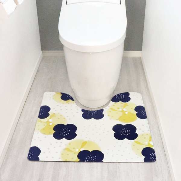 トイレマット 55×60cm 拭ける 抗菌 防臭 北欧風トイレマット 北欧 おしゃれ （ トイレ マット 撥水 水に強い 洗濯不要 お手入れ簡単  防｜au PAY マーケット