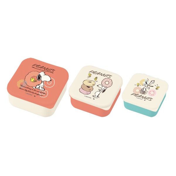 お弁当箱 シール容器 ランチボックス Peanuts スヌーピー 3個セット Doughnut Life Snoopy 弁当箱 保存容器 レンジ対応 子供 デザートの通販はau Pay マーケット お弁当グッズのカラフルbox