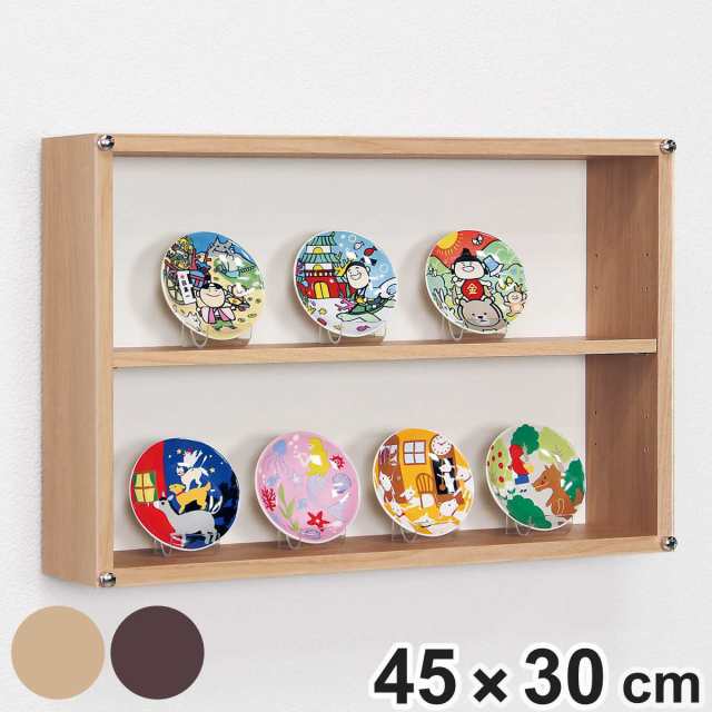 コレクションケース 45×30cm 置き掛け両用 3段 フィギュア L404 （ ケース アクリル ボックス 収納 ディスプレイ 保管 透明 棚 薄い 薄型 棚板 可動式 2way 可動棚 壁 壁面 収納ケース 収納ボックス 飾り棚 ディスプレイラック ）