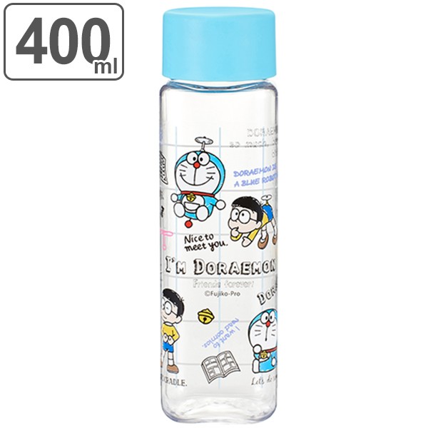 水筒 直飲み プラスチック スクエアボトル ドラえもん 400ml スリム クリアボトル キャラクター 軽量 ダイレクトボトル ウォーターボの通販はau Pay マーケット リビングート