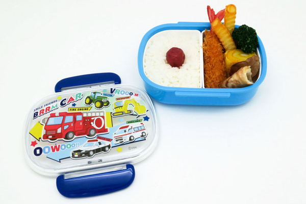 お弁当箱 1段 中子付 小判型 ブルーンカー 360ml 子供 男の子 ランチボックス 救急車 パトカー 消防車 はしご車 食洗機対応 幼稚園 保の通販はau Pay マーケット リビングート