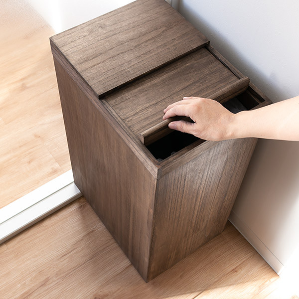 ゴミ箱 45リットル 木製 スライドダストボックス 天然木 ごみ箱 45ｌ おしゃれ ふた付き ダストボックス 木目 スライド式 キャスターの通販はau Pay マーケット リビングート