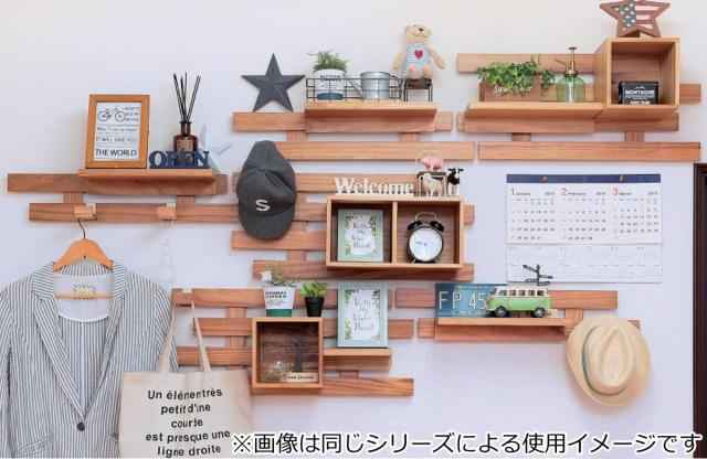 3段木製壁掛け高さ調整可能 壁を傷つけない ウォールシェルフ 壁を