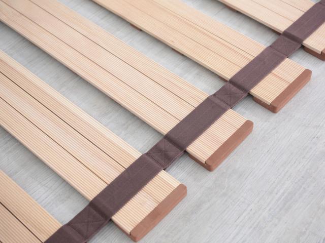 すのこベッド ロール式 セミダブル 薄型軽量 天然木 （ スノコ すのこ マット 折りたたみ 桐 布団 ふとん 下 布団干し 簡単 湿気 カビ 対策 薄い 軽い 完成品 ）_13