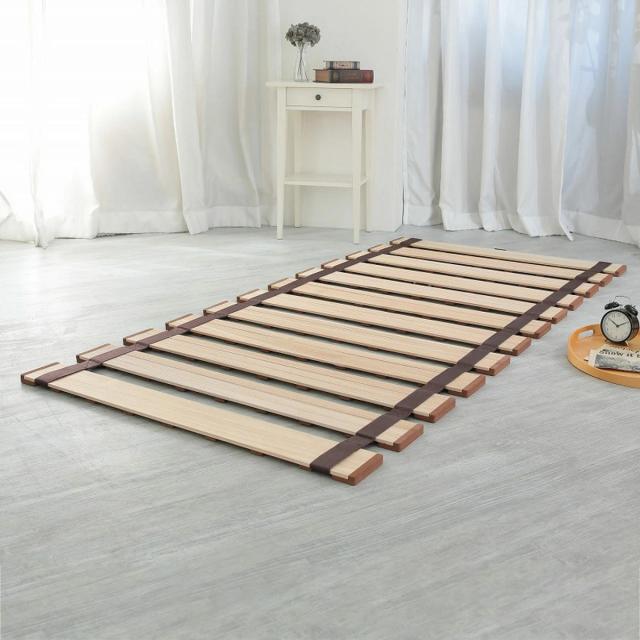 すのこベッド ロール式 セミダブル 薄型軽量 天然木 （ スノコ すのこ マット 折りたたみ 桐 布団 ふとん 下 布団干し 簡単 湿気 カビ 対策 薄い 軽い 完成品 ）の通販は