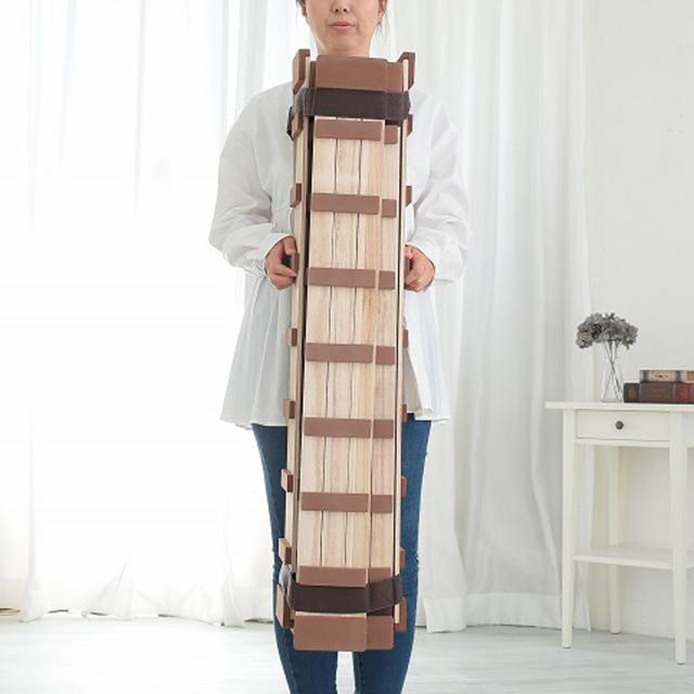 すのこベッド ロール式 ダブル 薄型軽量 天然木 （ スノコ すのこ マット 折りたたみ 桐 布団 ふとん 下 布団干し 簡単 湿気 カビ 対策 薄い 軽い 完成品 ）_16