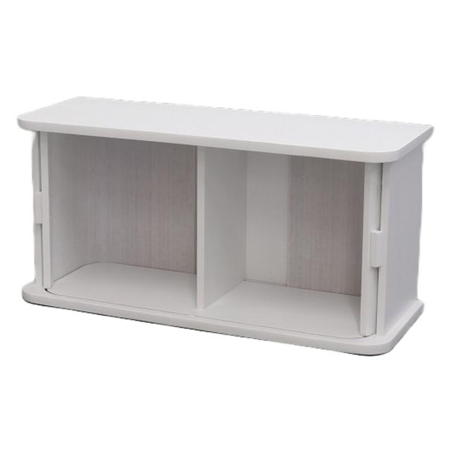 カウンター上収納 ジャバラ扉式カウンター上収納庫 幅60cm （ 天然木