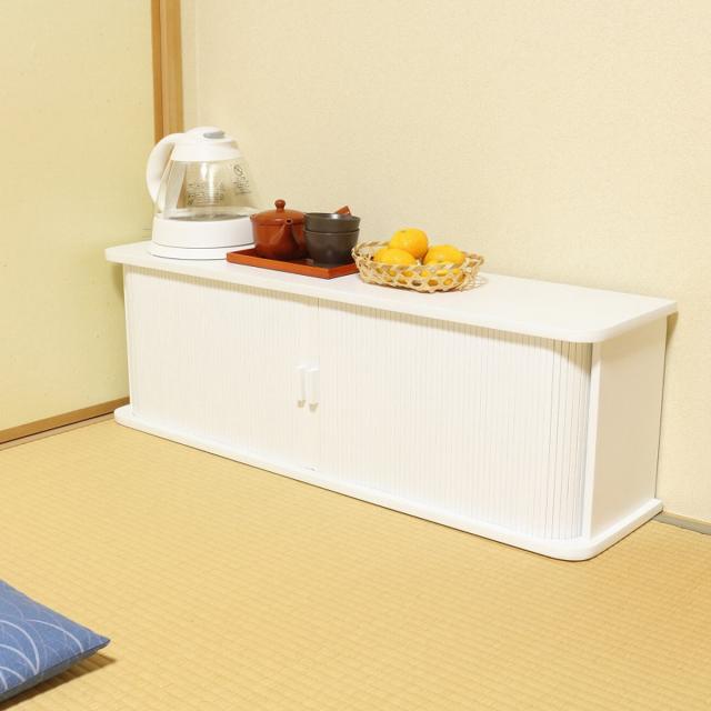 カウンター上収納 ジャバラ扉式カウンター上収納庫 幅90cm （ 天然木 桐 調味料ラック キッチン収納 スパイスラック カウンター収納 卓上ラック カウンターラック キッチン ラック 小物収納 小物入れ 収納棚 木製 桐製 90cm ）_10