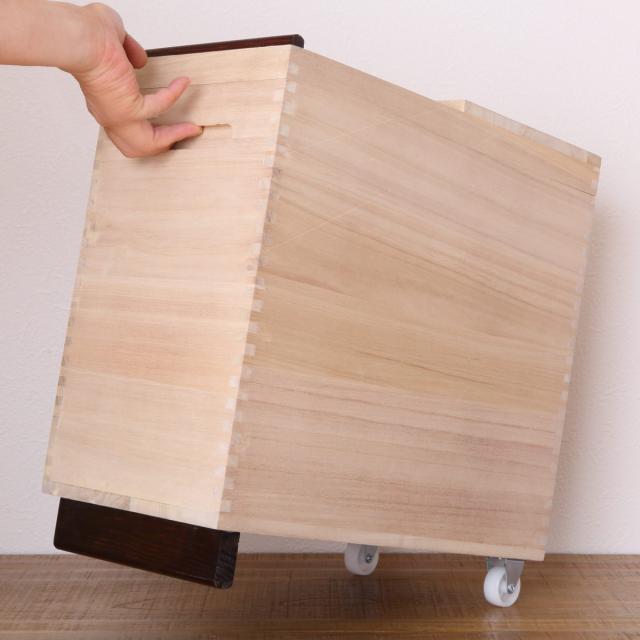 米びつ 桐製 Rice Box 20kg 計量マス付き （ キャスター付き 桐 米櫃