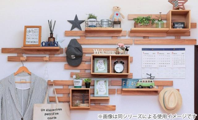壁掛け すのこ 幅66×奥行3×高さ13cm 壁に付けられるすのこ 2段 フック