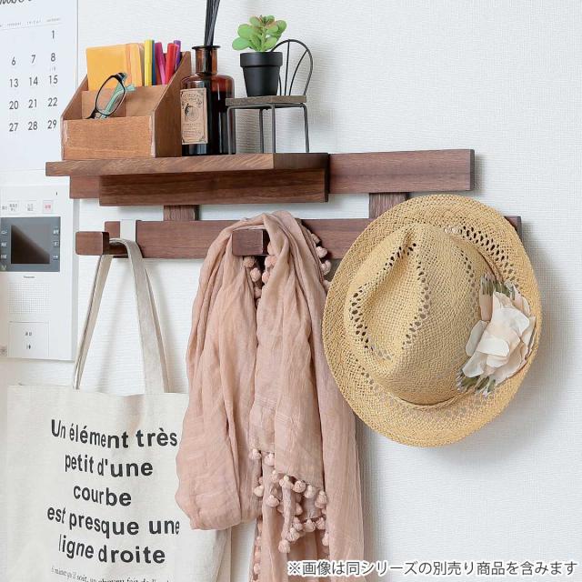 壁掛け すのこ 幅66×奥行3×高さ13cm 壁に付けられるすのこ 2段 フック