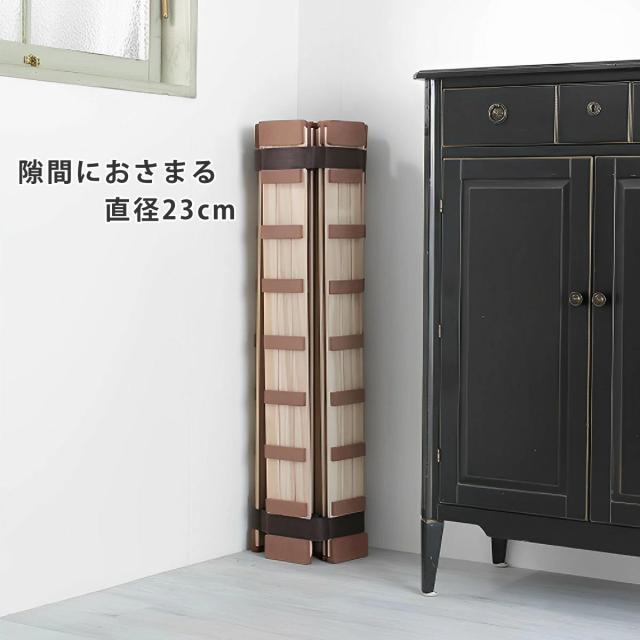 すのこベッド ロール式 シングル 薄型軽量 天然木 （ スノコ すのこ マット 折りたたみ 桐 布団 ふとん 下 布団干し 簡単 湿気 カビ 対策 薄い 軽い 完成品 ）_7