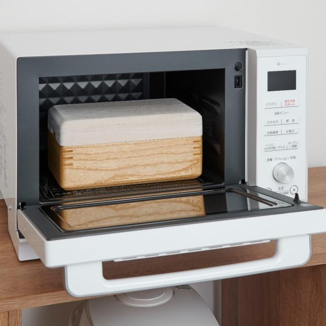 電子レンジ蒸し器 KIRISAI 木製 桐のレンジでむし鉢 日本製 （ むし鉢