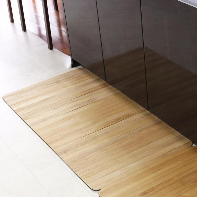 キッチンマット kirisai 桐のキッチンマット 60×120cm （ マット キッチン 桐 天然 キッチンシート 台所マット 拭けるキッチンマット 桐マット 撥水 ズレない すべり止め 傷防止 汚れ防止 拭ける 日本製 ）_5