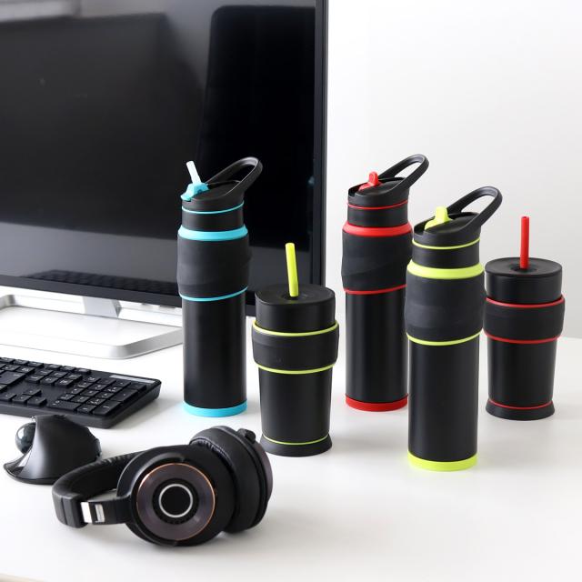 水筒 650ml ストロー ステンレス 保冷専用 ゲーミングボトル （ 保冷 e