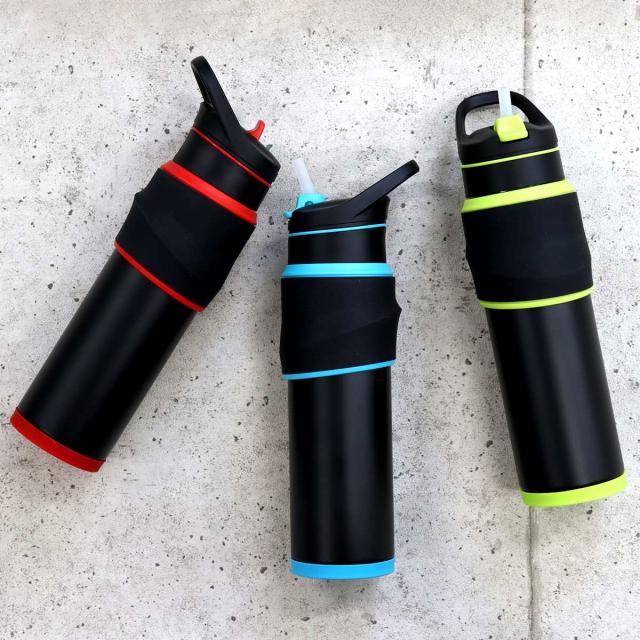 水筒　ウォーターボトル　ストロー　650ml 水筒 650ml ストロー ステンレス 保冷専用 ゲーミングボトル （ 保冷 e